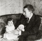 Сергей Рахманинов с внучкой Софьей Волконской, 1920-е годы